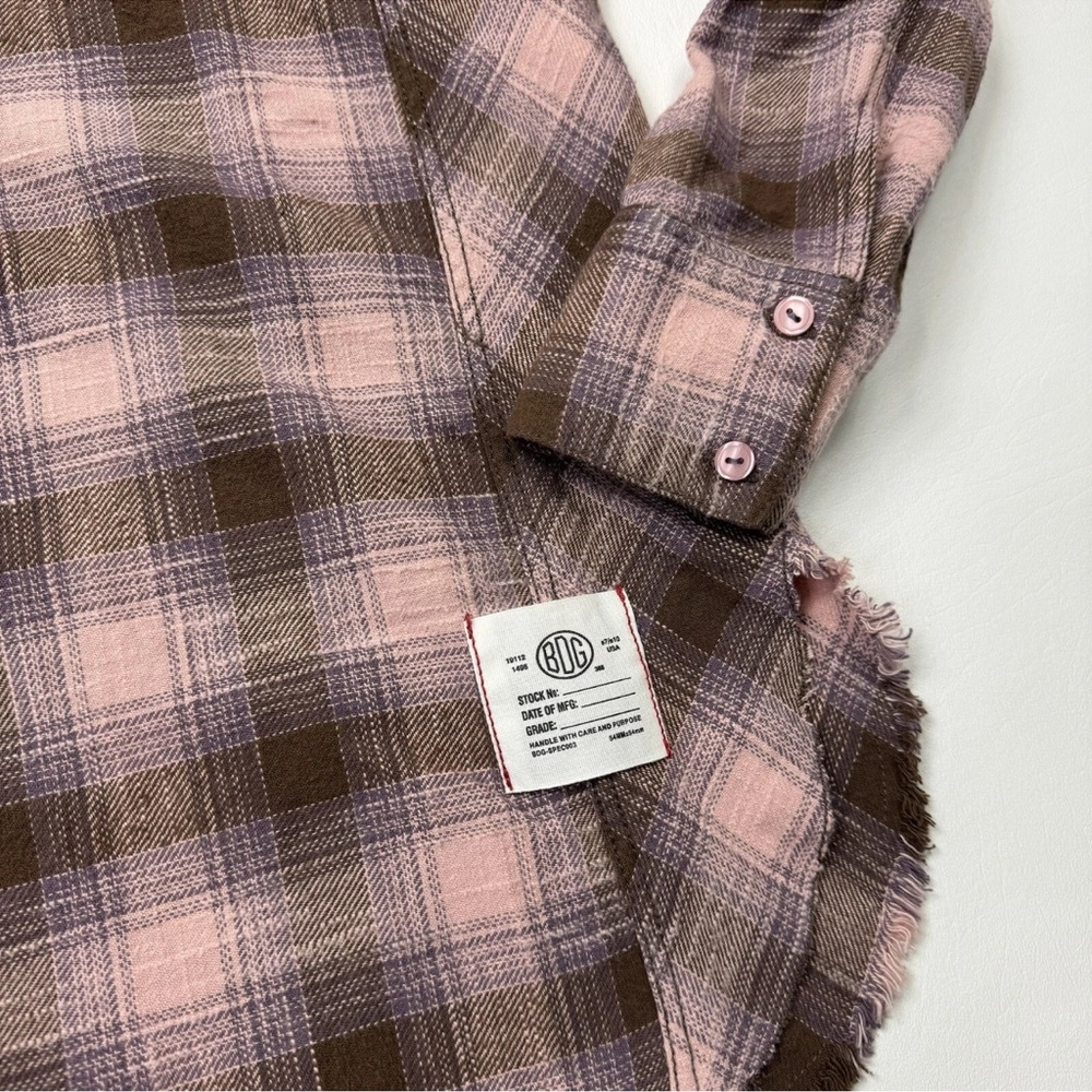 NEW! Women’s BDG Long Sleeve Flannel/Plaid Button Down Shirt Size XS W/Tags - Picture 4 of 6